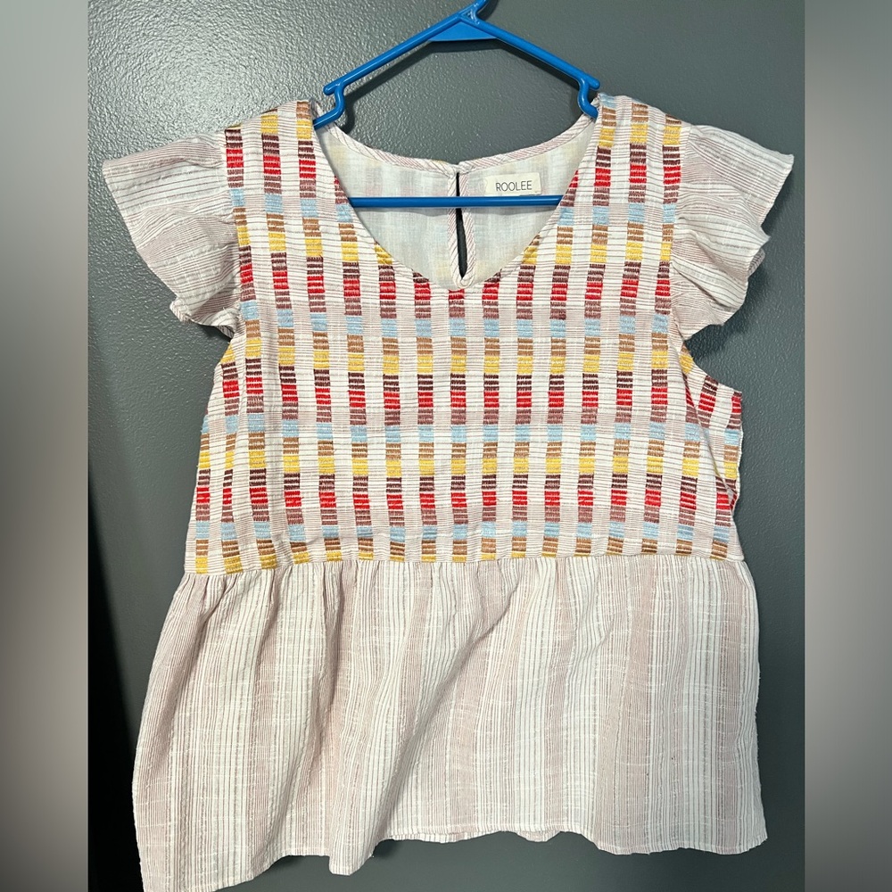 ROOLEE embroidered top - size M